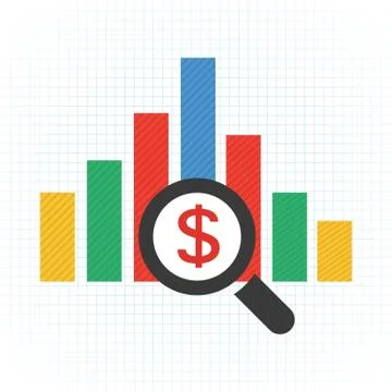 Pie Chart Flat Sign Design Concept Stock Illustration