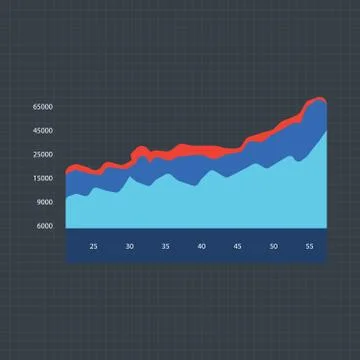 Pie Chart Flat Sign Design Concept Stock Illustration