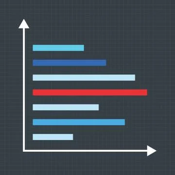 Pie Chart Flat Sign Design Concept Stock Illustration