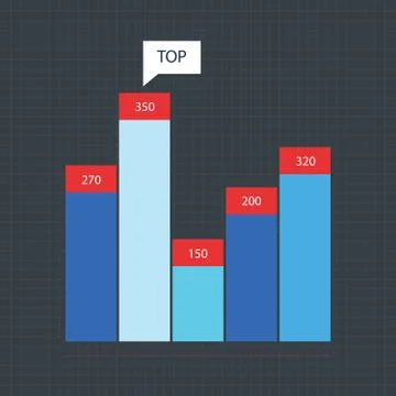 Pie Chart Flat Sign Design Concept 스톡 일러스트