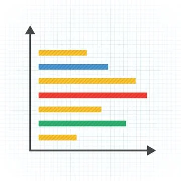 Pie Chart Flat Sign Design Concept Stock Illustration