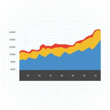 Pie Chart Flat Sign Design Concept Stock Illustration
