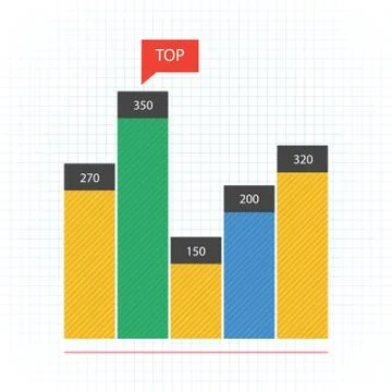 Pie Chart Flat Sign Design Concept Stock Illustration
