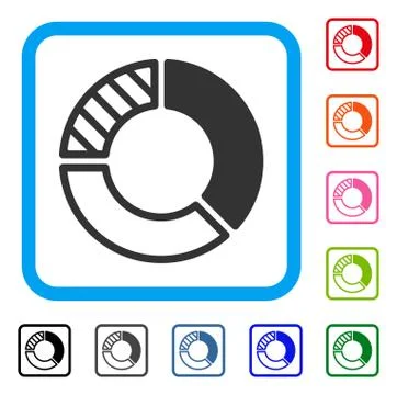 Pie Chart Framed Icon イラスト素材