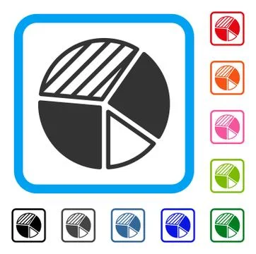 Pie Chart Framed Icon イラスト素材