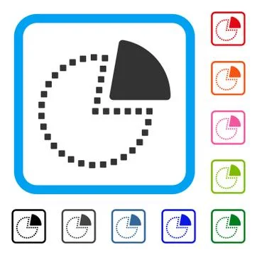 Pie Chart Framed Icon 스톡 일러스트