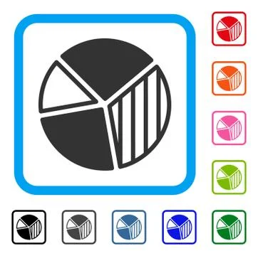 Pie Chart Framed Icon イラスト素材