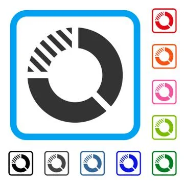 Pie Chart Framed Icon イラスト素材