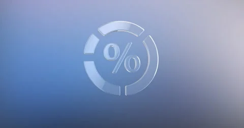 Pie Chart Glass 3d Icon Stock Footage 67107485