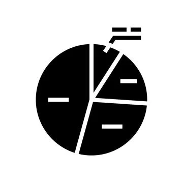 Pie chart glyph icon vector illustration 库存插图