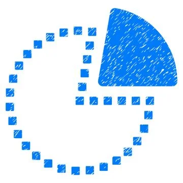Pie Chart Grainy Texture Icon Illustrazione stock