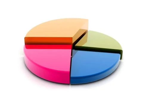 Pie chart graph Illustrazione stock