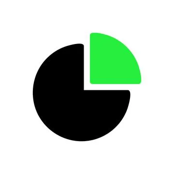 Pie chart graphic design. Concept of data visualization, analysis, and stat.. Stock Illustration