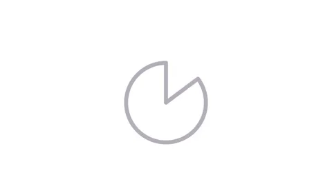 A pie chart with a green arrow pointing to the right, indicating growth or .. Stock Footage 334913606