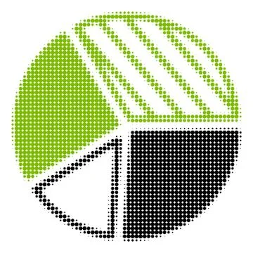 Pie Chart Halftone Icon Stock Illustration