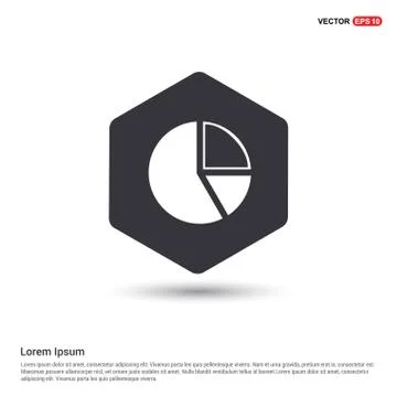 Pie chart Hexa White Background icon template Stock Illustration