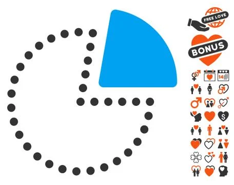 Pie Chart Icon With Bonus Stock Illustration