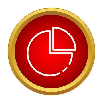 Pie chart icon for business data analysis Stock Illustration