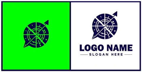 Pie chart icon Circle graph Sector chart Pie graph flat logo sign symbol ed.. Stock Illustration