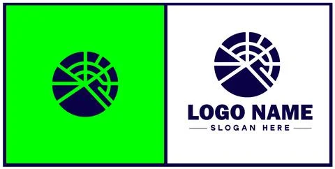 Pie chart icon Circle graph Sector chart Pie graph flat logo sign symbol ed.. Stock Illustration