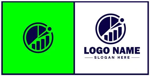 Pie chart icon Circle graph Sector chart Pie graph flat logo sign symbol ed.. Stock Illustration