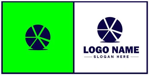 Pie chart icon Circle graph Sector chart Pie graph flat logo sign symbol ed.. Illustrazione stock