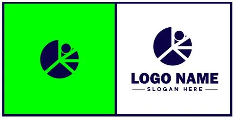 Pie chart icon Circle graph Sector chart Pie graph flat logo sign symbol ed.. Stock Illustration