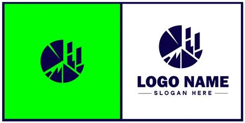 Pie chart icon Circle graph Sector chart Pie graph flat logo sign symbol ed.. Stock Illustration