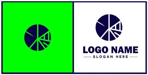 Pie chart icon Circle graph Sector chart Pie graph flat logo sign symbol ed.. Stock Illustration