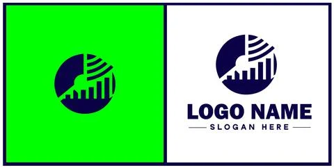 Pie chart icon Circle graph Sector chart Pie graph flat logo sign symbol ed.. Stock Illustration