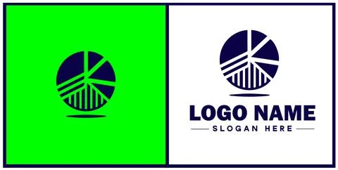 Pie chart icon Circle graph Sector chart Pie graph flat logo sign symbol ed.. 스톡 일러스트
