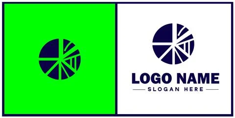 Pie chart icon Circle graph Sector chart Pie graph flat logo sign symbol ed.. Illustrazione stock