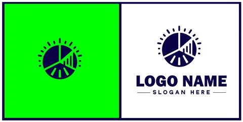 Pie chart icon Circle graph Sector chart Pie graph flat logo sign symbol ed.. Illustrazione stock