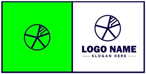 Pie chart icon Circle graph Sector chart Pie graph flat logo sign symbol ed.. Illustrazione stock