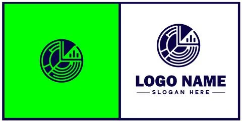 Pie chart icon Circle graph Sector chart Pie graph flat logo sign symbol ed.. 스톡 일러스트