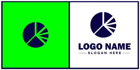 Pie chart icon Circle graph Sector chart Pie graph flat logo sign symbol ed.. Stock Illustration