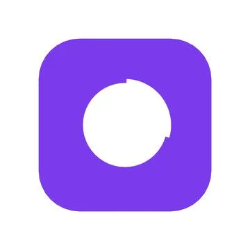 Pie Chart Icon Color Rounded Square Button Business Finance Symbol Vector Stock Illustration