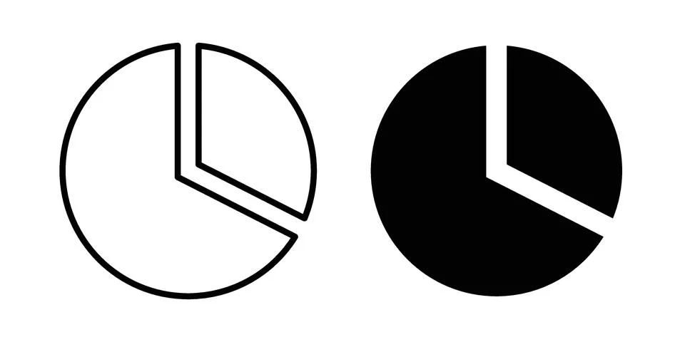 Pie chart icon concept. best for web design Stockillustratie