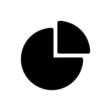 Pie chart icon. Concept of data analysis, statistics, and business. Stock Illustration