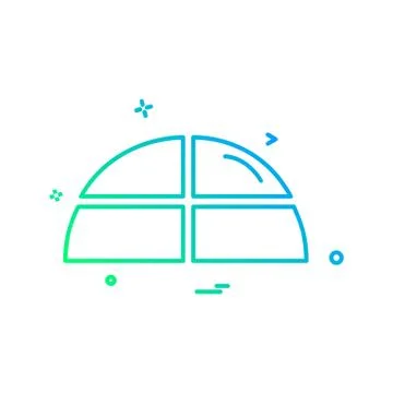 Pie chart icon design vector イラスト素材