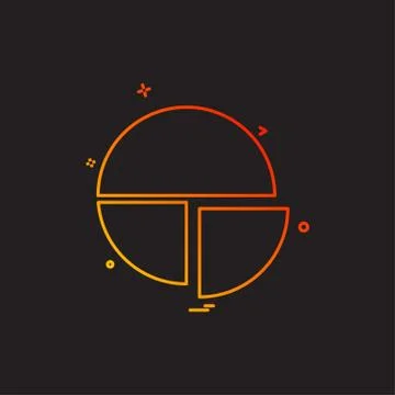 Pie chart icon design vector イラスト素材