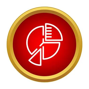 Pie chart icon for financial data analysis and report Stockillustratie