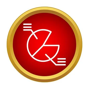 Pie chart icon illustrating data analysis and statistics イラスト素材