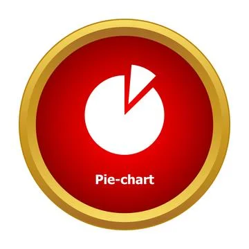Pie chart icon illustrating data analysis and statistics Stock Illustration