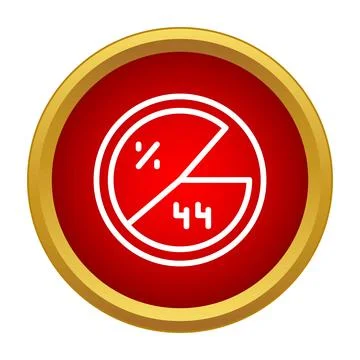 Pie chart icon illustrating data analysis and statistics Stockillustratie