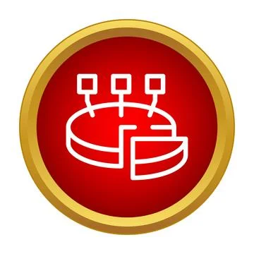 Pie chart icon illustrating data analysis and statistics Stock Illustration