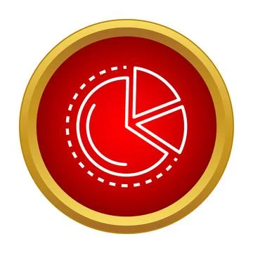 Pie chart icon illustrating data analysis and statistics 스톡 일러스트