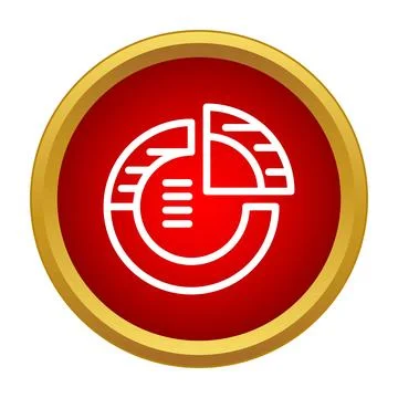 Pie chart icon illustrating data analysis report 스톡 일러스트
