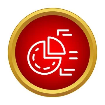 Pie chart icon illustrating data analysis and statistics Illustrazione stock