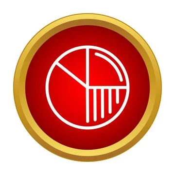 Pie chart icon illustrating data analysis and statistics Stock Illustration